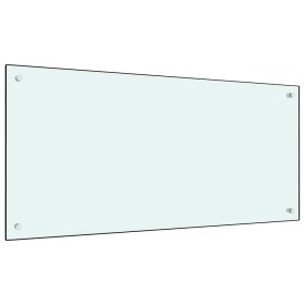 Protección salpicaduras cocina vidrio templado blanco 100x50 cm