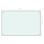 Splash protection for kitchen made of white tempered glass, 80x50 cm. by vidaXL, Kitchen tools and utensils - Ref: Foro24-249...