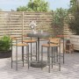 Bar-Tisch und Gartenhocker-Set, 5-teilig, aus Akazienholz und grauem PE-Rattan. von vidaXL, Gartensets - Ref: Foro24-3187721,...