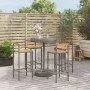 Mesa bar y taburetes jardín 5 pzas madera acacia ratán PE gris by vidaXL, Garden sets - Ref: Foro24-3187721, Price: 262,80 €,...