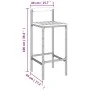 Mesa bar y taburetes jardín 5 pzas madera acacia ratán PE gris by vidaXL, Garden sets - Ref: Foro24-3187721, Price: 262,80 €,...