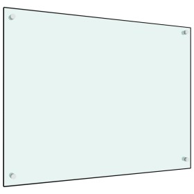 Protección salpicaduras cocina vidrio templado blanco 80x60 cm