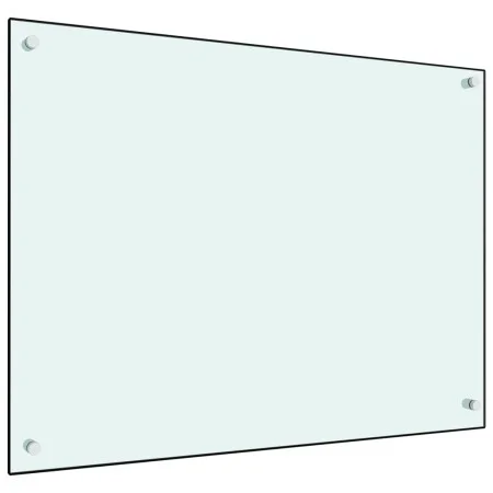 Protección salpicaduras cocina vidrio templado blanco 80x60 cm de vidaXL, Herramientas y utensilios de cocina - Ref: Foro24-2...