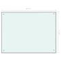 Protección salpicaduras cocina vidrio templado blanco 80x60 cm de vidaXL, Herramientas y utensilios de cocina - Ref: Foro24-2...