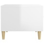 Couchtisch aus weiß glänzendem Sperrholz, 50 x 50 x 40 cm von vidaXL, Couchtisch - Ref: Foro24-812720, Preis: 45,90 €, Rabatt: %