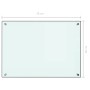 Kitchen splash protection white tempered glass 70x50 cm by vidaXL, Kitchen tools and utensils - Ref: Foro24-249452, Price: 48...