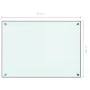 Protección salpicaduras cocina vidrio templado blanco 70x50 cm de vidaXL, Herramientas y utensilios de cocina - Ref: Foro24-2...