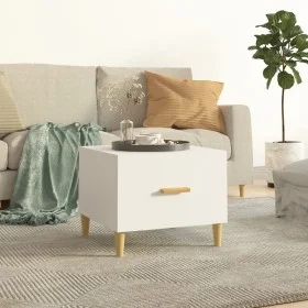 Couchtisch aus weißem Sperrholz, 50 x 50 x 40 cm von vidaXL, Couchtisch - Ref: Foro24-812708, Preis: 41,20 €, Rabatt: %