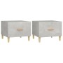 Mesa de centro 2 uds madera ingeniería gris hormigón 50x50x40cm de vidaXL, Mesas de centro - Ref: Foro24-812717, Precio: 60,4...