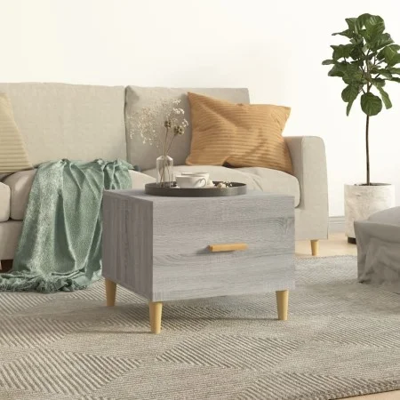 Mesa de centro madera contrachapada gris Sonoma 50x50x40 cm de vidaXL, Mesas de centro - Ref: Foro24-817533, Precio: 37,09 €,...