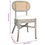 Sillas de comedor 2 unidades lino gris