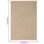 ZIZUR Jute-Look-Teppich für drinnen und draußen, 120 x 170 cm von vidaXL, Teppiche - Ref: Foro24-364831, Preis: 62,70 €, Raba...