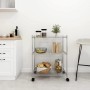 Estantería de 3 niveles con ruedas cromado 60x35x81 cm 150 kg by vidaXL, Industrial shelving - Ref: Foro24-324625, Price: 58,...