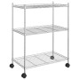 Chromregal mit 3 Ebenen und Rädern, 60x35x81 cm, 150 kg. von vidaXL, Industrieregale - Ref: Foro24-324625, Preis: 58,77 €, Ra...