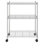 Chromregal mit 3 Ebenen und Rädern, 60x35x81 cm, 150 kg. von vidaXL, Industrieregale - Ref: Foro24-324625, Preis: 58,77 €, Ra...