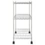 Estantería de 3 niveles con ruedas cromado 60x35x81 cm 150 kg by vidaXL, Industrial shelving - Ref: Foro24-324625, Price: 58,...