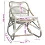 Silla de ratán lino gris