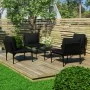 5-teiliges Gartenmöbel-Set mit schwarzen PVC-Kissen von vidaXL, Gartensets - Ref: Foro24-48590, Preis: 266,24 €, Rabatt: %