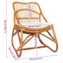 Silla de ratán lino marrón claro
