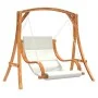 Swing with cushion solid fir wood with teak finish by vidaXL, Garden rockers - Ref: Foro24-3200617, Price: 364,72 €, Discount: %