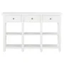 White engineered wood console table 110x30x76 cm by vidaXL, console tables - Ref: Foro24-355222, Price: 151,70 €, Discount: %