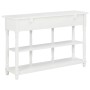 Weißer Konsolentisch aus Holzwerkstoff, 110 x 30 x 76 cm von vidaXL, Konsolentische - Ref: Foro24-355222, Preis: 162,39 €, Ra...
