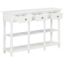 Weißer Konsolentisch aus Holzwerkstoff, 110 x 30 x 76 cm von vidaXL, Konsolentische - Ref: Foro24-355222, Preis: 162,39 €, Ra...