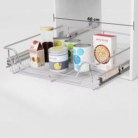 Removable wire trays 2 units silver 600 mm by vidaXL, Kitchen utensil containers - Ref: Foro24-50481, Price: 70,92 €, Discoun...