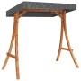 Swing bench with awning solid fir wood with teak finish by vidaXL, Garden rockers - Ref: Foro24-3200628, Price: 326,97 €, Dis...
