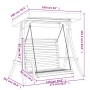 Swing bench with awning solid fir wood with teak finish by vidaXL, Garden rockers - Ref: Foro24-3200628, Price: 326,97 €, Dis...