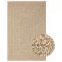 ZIZUR Jute-Look-Teppich für drinnen und draußen, 160 x 150 cm von vidaXL, Teppiche - Ref: Foro24-364833, Preis: 101,75 €, Rab...