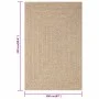 ZIZUR Jute-Look-Teppich für drinnen und draußen, 160 x 150 cm von vidaXL, Teppiche - Ref: Foro24-364833, Preis: 101,75 €, Rab...