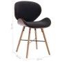 Dining chairs, 2 units, dark gray fabric and curved wood by vidaXL, dining chairs - Ref: Foro24-283142, Price: 224,38 €, Disc...