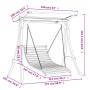 Swing lounger with awning solid fir wood teak finish by vidaXL, Garden rockers - Ref: Foro24-3200620, Price: 408,29 €, Discou...