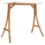 Swing bench with awning solid fir wood with teak finish by vidaXL, Garden rockers - Ref: Foro24-3200621, Price: 407,36 €, Dis...