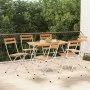 Folding cafeteria chairs 6 units steel and solid acacia wood by vidaXL, Garden chairs - Ref: Foro24-3152108, Price: 206,60 €,...