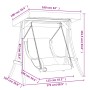 Swing with cushion and awning in solid fir wood by vidaXL, Garden rockers - Ref: Foro24-3200629, Price: 324,86 €, Discount: %