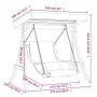 Swing with cushion and awning in solid fir wood by vidaXL, Garden rockers - Ref: Foro24-3200629, Price: 345,89 €, Discount: %
