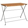 Folding café furniture set, 5 pieces, solid acacia wood and steel. by vidaXL, Garden sets - Ref: Foro24-3152098, Price: 230,2...
