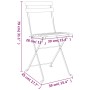 Folding café furniture set, 5 pieces, solid acacia wood and steel. by vidaXL, Garden sets - Ref: Foro24-3152098, Price: 230,2...