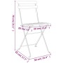 Folding cafeteria furniture 7 pieces solid acacia wood and steel by vidaXL, Garden sets - Ref: Foro24-3152101, Price: 294,51 ...
