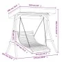 Tumbona columpio con toldo madera maciza abeto acabado de teca by vidaXL, Garden rockers - Ref: Foro24-3200626, Price: 392,84...
