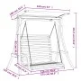 Swing bench with awning solid fir wood with teak finish by vidaXL, Garden rockers - Ref: Foro24-3200622, Price: 327,40 €, Dis...