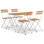 Klappbares Cafeteria-Möbel 5-tlg. massives Akazienholz und Stahl von vidaXL, Gartensets - Ref: Foro24-3152100, Preis: 217,12 ...