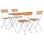 Klappbares Cafeteria-Möbel 5-tlg. massives Akazienholz und Stahl von vidaXL, Gartensets - Ref: Foro24-3152100, Preis: 217,12 ...