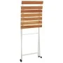 Folding café furniture set, 5 pieces, solid acacia wood and steel. by vidaXL, Garden sets - Ref: Foro24-3152100, Price: 214,4...