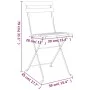 Folding café furniture set, 5 pieces, solid acacia wood and steel. by vidaXL, Garden sets - Ref: Foro24-3152100, Price: 214,4...