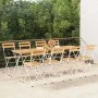 Klappbare Cafeteria-Stühle 8 Stück Stahl und massives Akazienholz von vidaXL, Gartenstühle - Ref: Foro24-3152109, Preis: 266,...