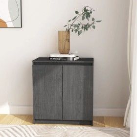 Beistellschrank aus massivem, grauem Kiefernholz, 60 x 36 x 65 cm von vidaXL, Sideboards - Ref: Foro24-808100, Preis: 80,86 €...