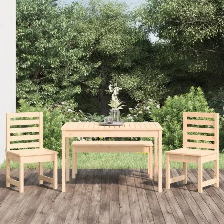 4-teilige Garten-Essgarnitur aus massivem Kiefernholz von vidaXL, Gartensets - Ref: Foro24-3154701, Preis: 228,38 €, Rabatt: %